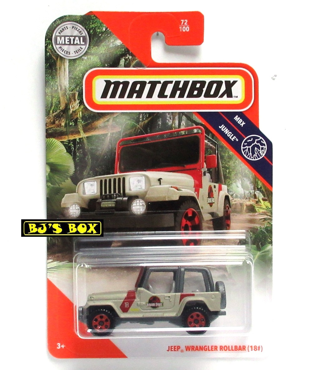 72//100 Matchbox Jeep Wrangler Rollbar 18#