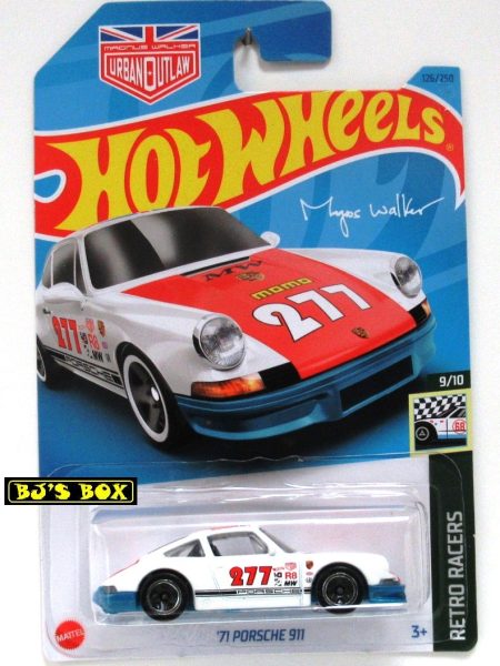 2023 Hot Wheels 1971 PORSCHE 911 White Red Black #125 Urban Outlaw Retro Racers 8/10 New