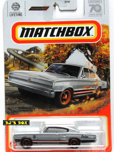 2023 Matchbox 1966 DODGE CHARGER Grey Orange Black Classic #12/100 70th Special Edition New